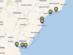 Mapa plavby